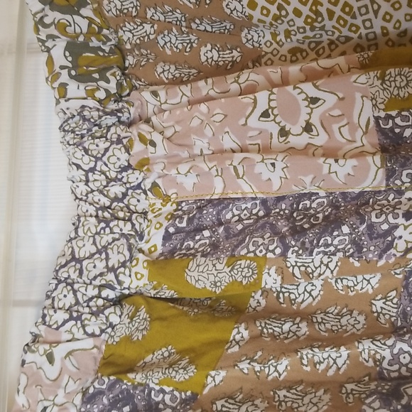 Maeve By Anthropologie Patchwork Boho Pleated Skort Shorts - Picture 8 of 14